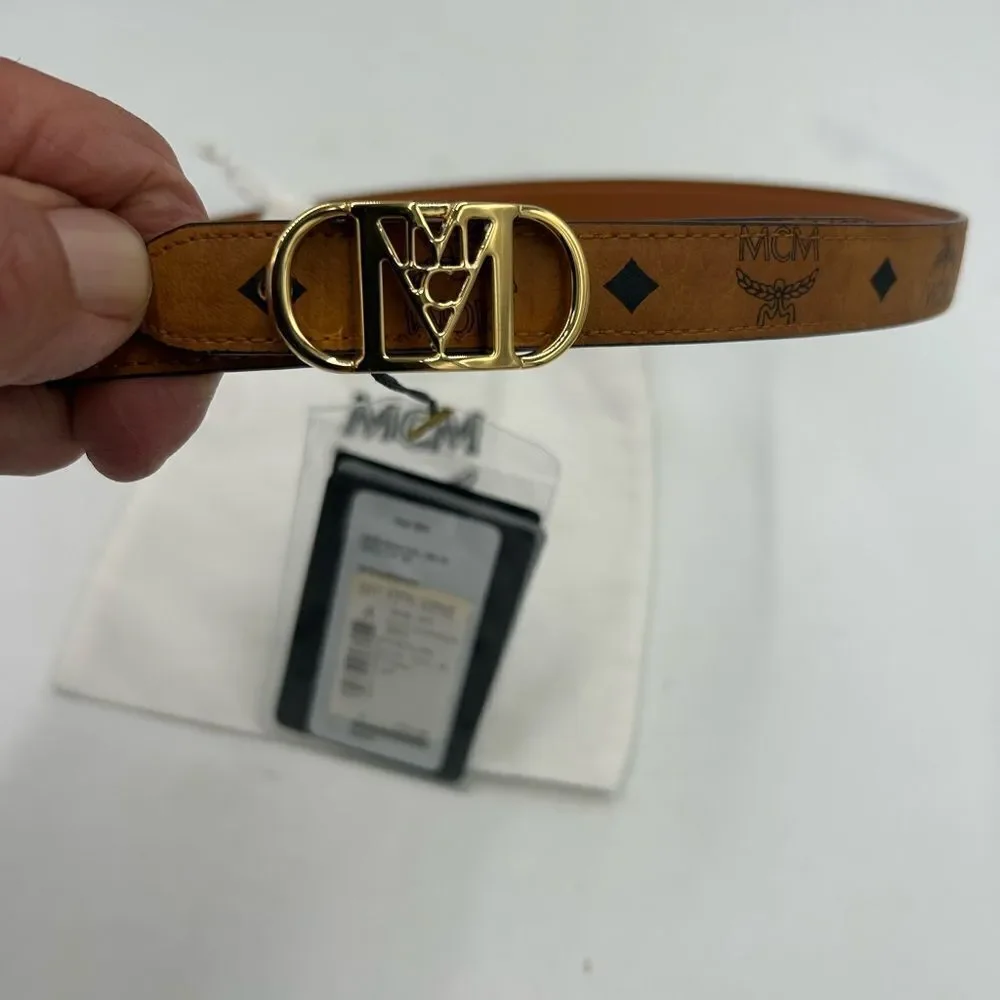 Women’s MCM reversible, leather belt, size 100 cm/medium